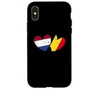 Paesi Bassi Belgio Love Heart Olandese Belga Doppia Bandiera Custodia per iPhone X/XS
