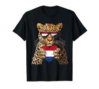 Paesi Bassi Leopardo Bandiera Olandese Cuore Olanda Orgoglio olandese Maglietta