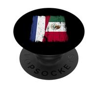 Paesi Bassi Messico Mezza Bandiera Dutch Mexican Heritage PopSockets PopGrip Adesivo
