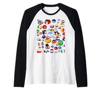 Paesi del Mondo Maglia con Maniche Raglan