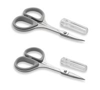 PAFASON Piccolo Viaggio Manicure Forbici Set, 2 Pezzi Multiuso Curvo Dritto Precisione Punta Cuticola Bellezza Toelettatura Strumento per Ciglia, Sopracciglia Unghie Pelle Secca