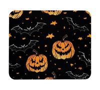 PAFEFO Orange Pumpkins and Bats 2 Tappetino per mouse quadrato, panno con base gommata, standard