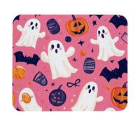 PAFEFO Tappetino per mouse con pipistrelli e zucche di Halloween, panno con base gommata, 21 x 25 cm