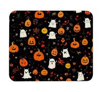 PAFEFO Tappetino per mouse quadrato di Halloween, panno con base gommata, standard