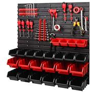 PAFEN 5908261572272 Scaffale da Parete, Rosso/Nero, 772 x 780 mm