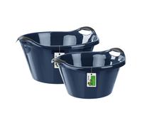 PAFEN cestello per bucato rotondo 25 L + 15 L lavanderia lavandino forte blu