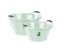 PAFEN cestello per bucato rotondo 25 L + 15 L lavanderia lavandino forte verde