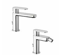PAFFONI CANDY RUBINETTERIA BAGNO Coppia Lavabo + Bidet Con Piletta Click Inclusa
