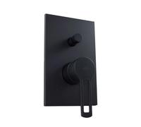 Paffoni Doccia RINGO Miscelatore incasso piastra INOX con deviatore nero opaco