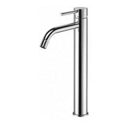 Paffoni LIG081CR Miscelatore Light Fonte, Ottone Cromato | Rubinetto per Lavabo, Prolungato, senza Piletta di Scarico, Design Minimal e Moderno