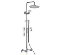 Paffoni Light set doccia a parete con termostato con soffione cromo ZCOL646LIQCR