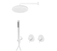 Paffoni Light set doccia da incasso con soffione bianco LIG010BO70ZSC3A
