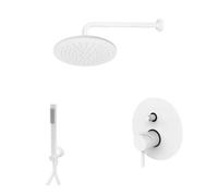 Paffoni Light set doccia da incasso con soffione bianco LIG015ZSC2A.BO