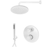 Paffoni Light set doccia da incasso con soffione bianco LIQ018ZSC2EBO