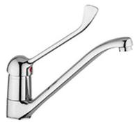 Miscelatore monocomando cromato per lavello con canna bassa nettuno 3/8" PAFFONI