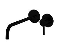 Paffoni Light - Miscelatore da lavabo con corpo incasso, montaggio a 2 fori, nero opaco LIG007NO70