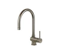 PAFFONI Rubinetteria - Miscelatore lavello Colore Acciaio Spazzolato con Canna orientabile e Doccia Estraibile Stick SK185ST - RUB10768 - Steel Looking