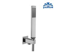 Paffoni, set doccino ad incasso quadro, con presa acqua e doccetta, cromo