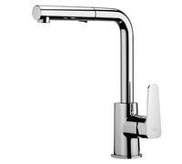 PAFFONI SLY MISCELATORE LAVELLO CON DOCCETTA ESTRAIBILE A 2 GETTI CUCINA SY285CR
