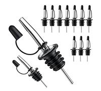 Pafusen 12 confezioni di beccuccio, versatore conico liquido in acciaio inox, classico beccuccio a velocità della bottiglia con beccuccio conico, labbro della bottiglia più adatto 19 mm