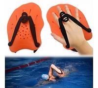 Pagaia a Mano Unisex-Adulto, Pagaie per Nuotare con Cinghie Regolabili Forza Potenza Aiuto Piscina Attrezzature Accessorio da Allenamento per Adulti Bambini