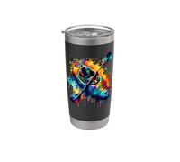 Pagaia Colorata Splash Art Canoa Canottaggio Kayak Kayak Bicchiere termico in acciaio inox doppia parete