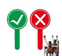 Pagaia di votazione per aula | Segnale di risposta sì-no /verde | Pagaia di risposte per lezioni, lezioni scolastiche, studenti, insegnanti, concorsi, giochi, giuria e pubblico