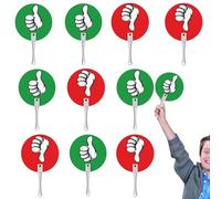 Pagaia di voto degli insegnanti - Sì o no, cartoncini verdi per pollice rosso | 10 strumenti per la partecipazione in classe per studenti di impegno, attività di gruppo e servizi di apprendimento