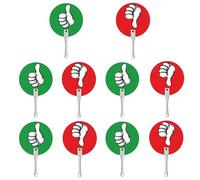Pagaia di voto sbagliata - Aula - 10 pezzi sì no piastre di risposta | Set di interazione per insegnanti studenti, supporto per caratteri Red Green - Kit di risposta per quiz educativi, coinvolgimento