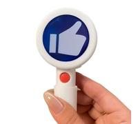 Pagaia elettronica, risposta sonora fronte/retro con luce (bianco) | pollice su/giù icone, premere per attivare luce e suono, impugnatura ergonomica, durevole, quiz in ioco di festa