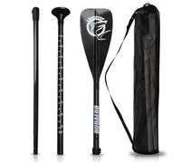 Pagaia in Carbonio con Borsa - 3 Pezzi per SUP Kayak Stand Up Paddling Board Professionale Veloce - Leggera 760g Pagaia Regolabile Telescopica 165-205cm - Sistema Plug-In