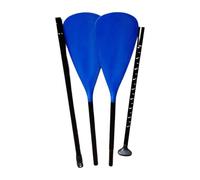 Pagaia per kayak con asta in lega di alluminio, doppia estremità, per canoa gonfiabile, kayak, blu scuro