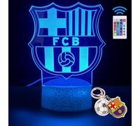 PAGAMADU Lampada da comodino a LED con stemma del Barça Barcellona, 16 colori e telecomando. Vivi la magia della tua squadra in ogni angolo della tua stanza