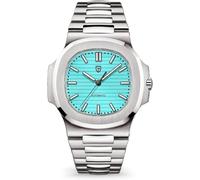 Pagani Design 1728 Orologio meccanico automatico da uomo, in acciaio inox, impermeabile, luminoso, casual, di lusso, sportivo, blu cielo