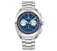 Pagani Design 1782 - Orologio da uomo al quarzo, movimento VK63, in acciaio inox, impermeabile fino a 100 m, multifunzione, cronografo, Acciaio-blu, Moderno