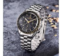 PAGANI DESIGN 2025 New Moon Orologi da uomo Orologio al quarzo di lusso per uomo AR Vetro zaffiro 100M Cronografo da polso impermeabile White V5