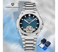 PAGANI DESIGN Orologi di lusso da uomo Orologio meccanico automatico da uomo Orologio da polso sportivo impermeabile 50M 2025 Nuovo Ice blue