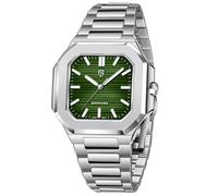 Pagani Design Orologio da uomo al quarzo con funzionamento meccanico secondo, in acciaio inox, impermeabile, per business e sport, quadrante luminoso, durata della batteria di 5 anni