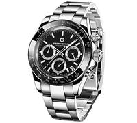 Pagani Design Orologio uomo al quarzo movimento giapponese 40mm sportivo cronografo in acciaio inox Gomma da cancellare multifunzione impermeabile Orologi da polso da uomo