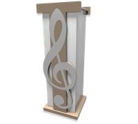 Paganini chiave di violino portaombrelli moderno design musicale legno squadrato