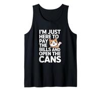 Pagare Le bollette Open Cans Cat Owner Feline Life Canotta