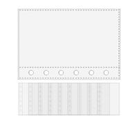 Page Protector - PP, 3.39x5.12in Transparent Sleeve Durable | Clear Sheet Protectors For 6-Ring Binder, Document Organizer For Students, Professionals, Artists, Teachers, Office, Travel