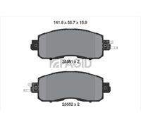 PAGID Kit Pastiglie Freno Ceppi per Nissan Molla a Balestra ZE0 Teana III J33