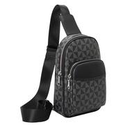 Pagine a tracolla in pelle - Borsa del corpo trasversale imbracatura, sacca per il corpo a croce, pacchetto di fiamme in tasca con cerniera | Elegante borsa a tracolla per viaggi, lavoro, scuole e git