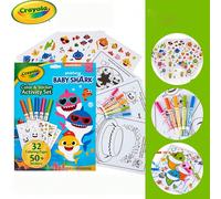 Pagine Crayola Color Wonder, set di attività con colori e adesivi, con carta da colorare con motivi a adesivi e 5 pennarelli a punta fine, colorazione senza sporcare per bambini, attività di colorazio