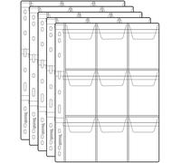Pagine per la raccolta di monete 5 fogli 9 tasche Inserti per tasca per monete standard a 9 fori Custodie per monete CS03509