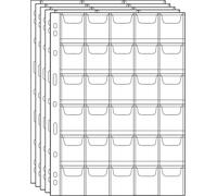 Pagine per La Raccolta Di Monete Di Zio Paul 5 Fogli 30 Tasche Inserti per Porta