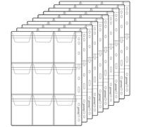 Pagine portamonete - 9 tasche/foglio Inserti standard per tasca portamonete a 9 fori Custodie collettive per capsule portamonete Distintivi Francobolli 10 fogli CS03109
