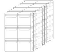Pagine tascabili per monete - 6 tasche/foglio Inserti per tasche portamonete standard a 9 fori Custodie per la raccolta di lastre di monete Medaglie Carte collezionabili 10 fogli CS03106