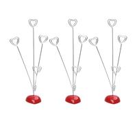 PAGJHRFJG 3X Cuore-Based 4 Standing-Cuore Wire Titolari di Schede Fotografiche della Nota della Clip Albero